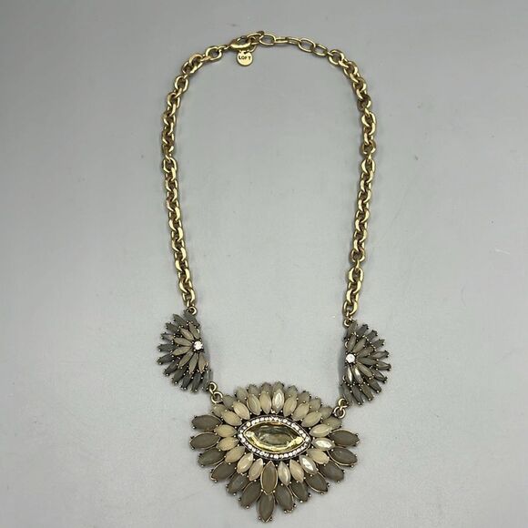 Loft Rhinestone Jewel Pendant Statement Necklace - Picture 3 of 4